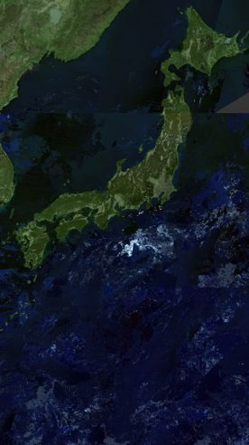 Satellite view of Japan