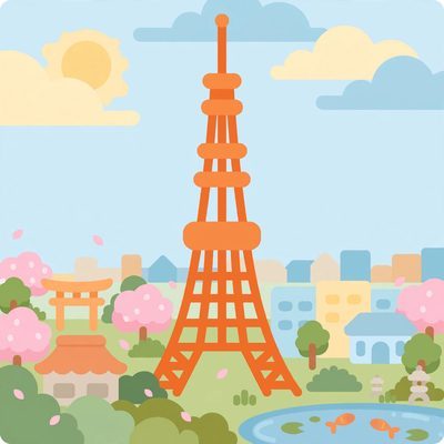 Tokyo Tower illustration